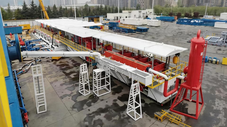 ZJ70固控系统的泥浆回流槽采用加长专项设计